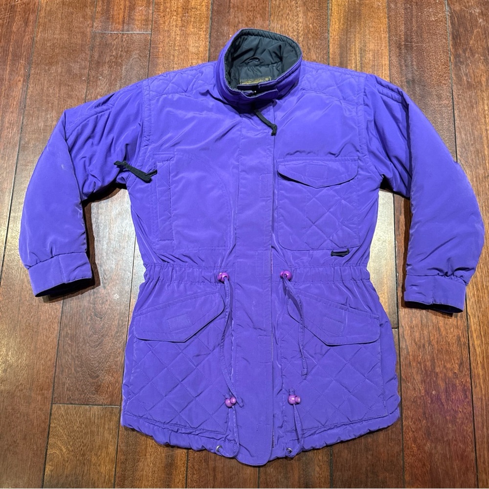 Vintage Eddie Bauer Chore Jacket Women XSP Barn Quilted Goose Down